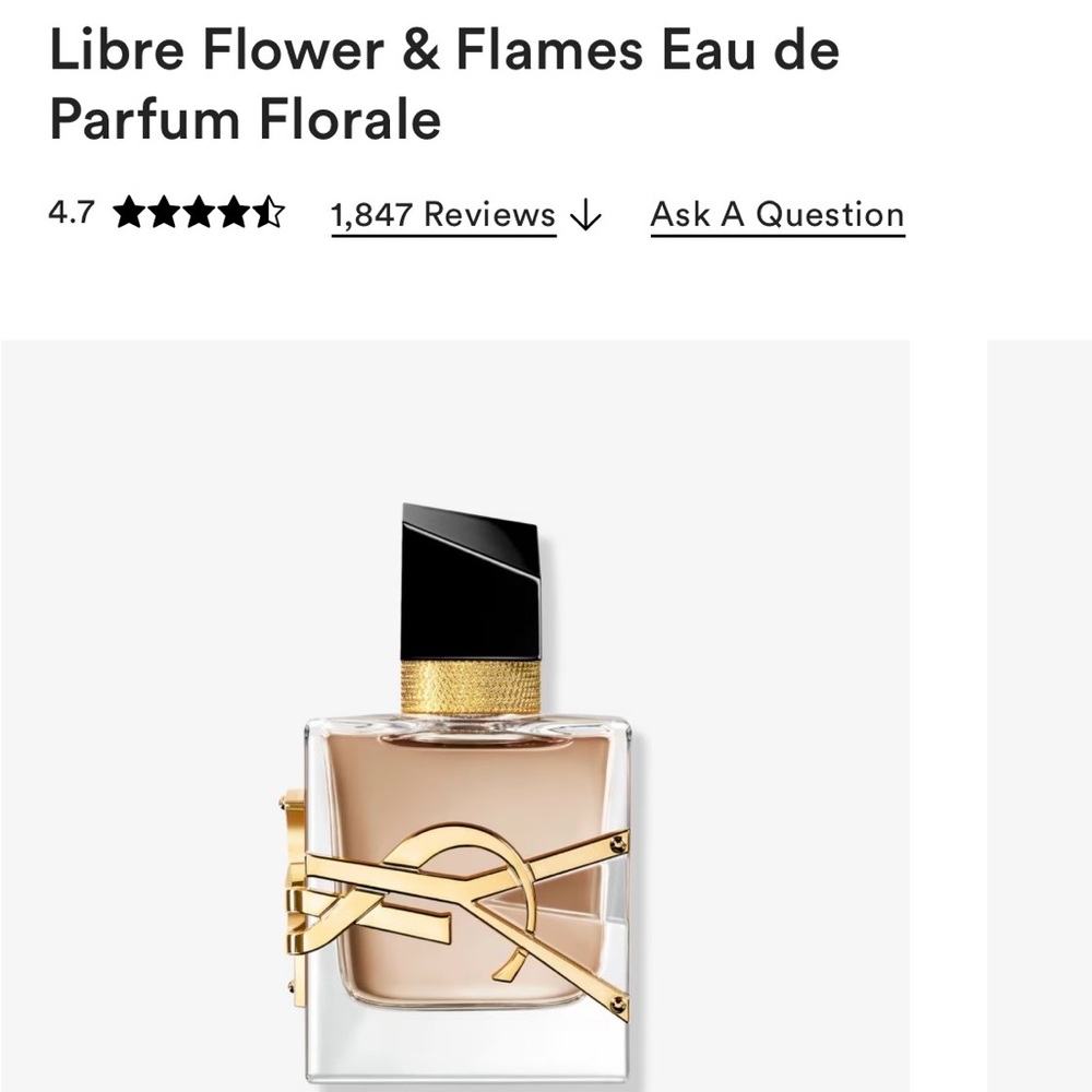 Yves Saint Laurent Amber & Gold Signature Perfume Bottle - Picture 4 of 4